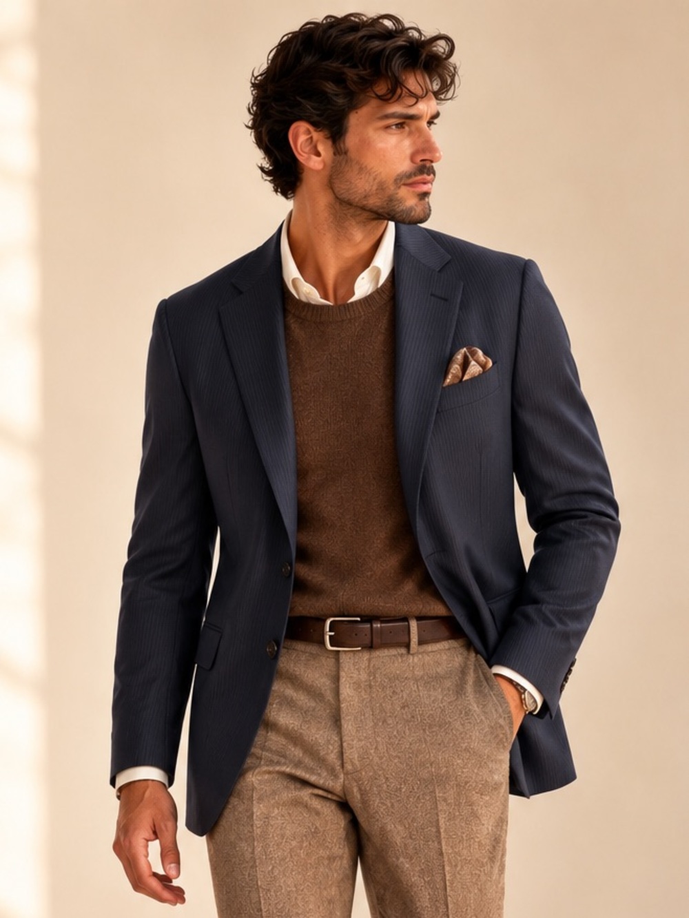 Canali x Henri Vézina Virgin Wool Micro Pinstripe Blazer Made in Italy Size 38R